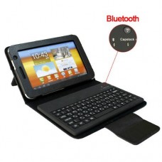 Bluetooth Keyboard with Folding Leather Cover Case and Stand for Samsung Galaxy Tab 10.1-inch P7500 / P7510 (Black)