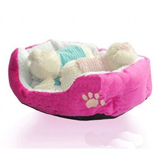 Pet Dog Soft Warm Beds Pet Puppy Sofa House Bed Small Size Color Rose