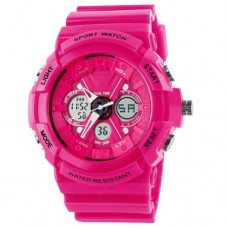 Unisex Fashion Sport Watch Analog/Digital Water Resist Dual Time Multifunction Alarm Led Wristwatch 0966