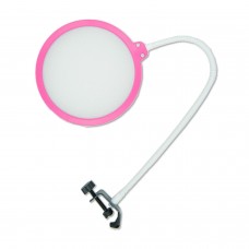Amyove® Studio Microphone Mic Wind Screen Pop Filter Swivel Mount 360 Flexible Gooseneck Holder, Framed Pink on White