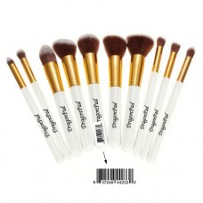 10 Pcs Makeup Brush Set Kabuki Powder Foundation blusher Cosmetic Bamboo