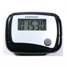 Mini LCD Screen Step Counter Pedometer Clip Weight Calorie Loss f. Walk Running(Black)