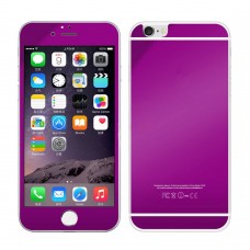 iPhone 6 Plus Screen Protector,Enrgo(TM) Electroplating Mirror Effect Front Screen & Back Tempered Glass Screen Protector Film Whole Body Protection Anti Scratches for iPhone 6 5.5 inch (Purple)