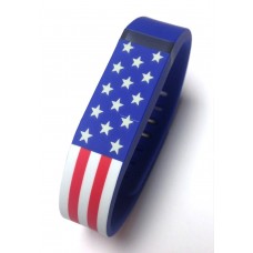 Small American Flag Color Replacement Band With Clasp for Fitbit FLEX Only /No tracker/ Wireless Activity USA United States of America US Flag Color Blue with White & Red Stripes White Stars Bracelet Sport Wristband