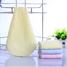 Amyove Small Pure Cotton Towel Infant Saliva Towel diamond check Yellow